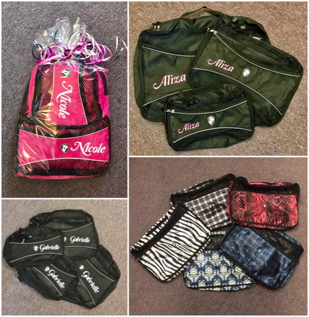 monogrammed packing cubes