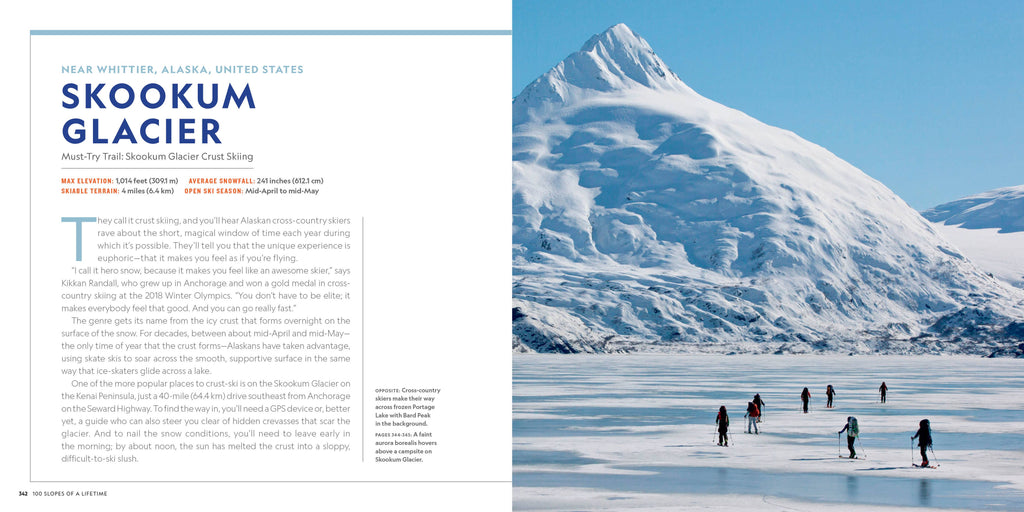 100 Slopes of a Lifetime | Skiing & Travel Gift Book