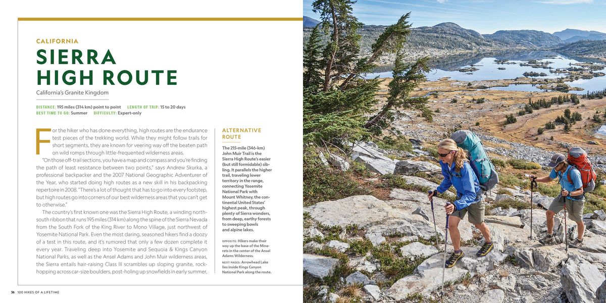100 Hikes of a Lifetime | Hiking & Travel Gift Book