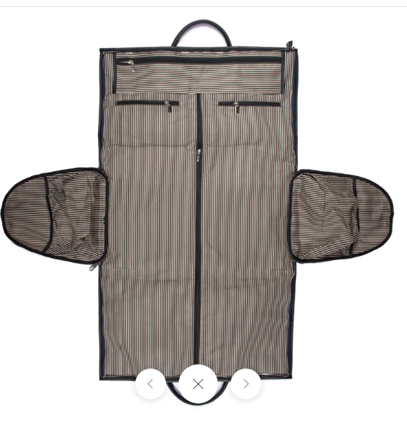 Arden 2-in-1 Garment and Duffel Bag open showing interior pockets and shoe pouch - premium corporate gift for him, nationwide delivery from New York City and Long Island gift store