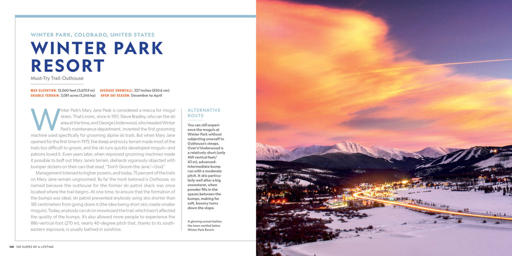 100 Slopes of a Lifetime | Skiing & Travel Gift Book