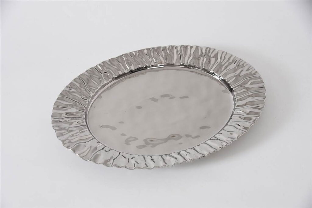 Shopping for Pampa Bay Ashley pieces? Pair the Ashley bowl with this 19-inch silver-tone platter. Oven safe to 500°F. Nationwide delivery.