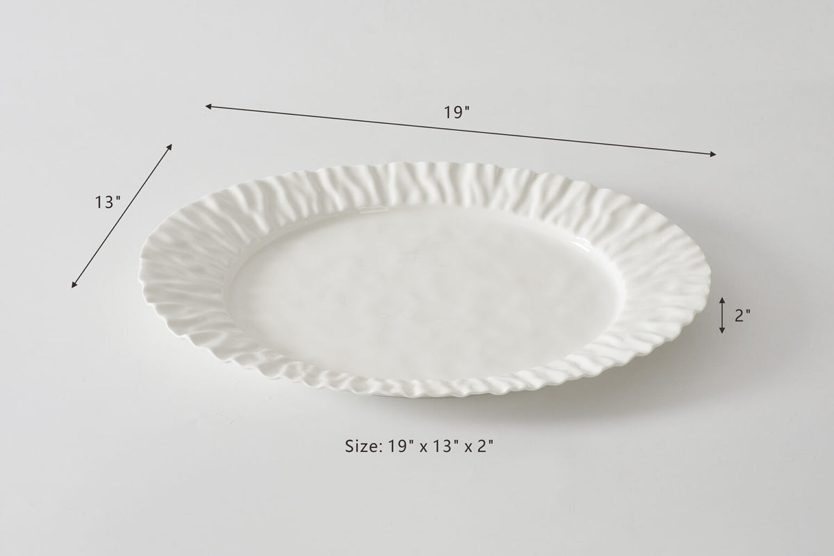 Pampa Bay "Ashley" Large White Platter