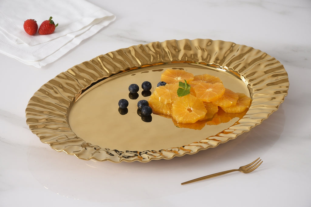 Pampa Bay "Ashley" Large Gold Platter
