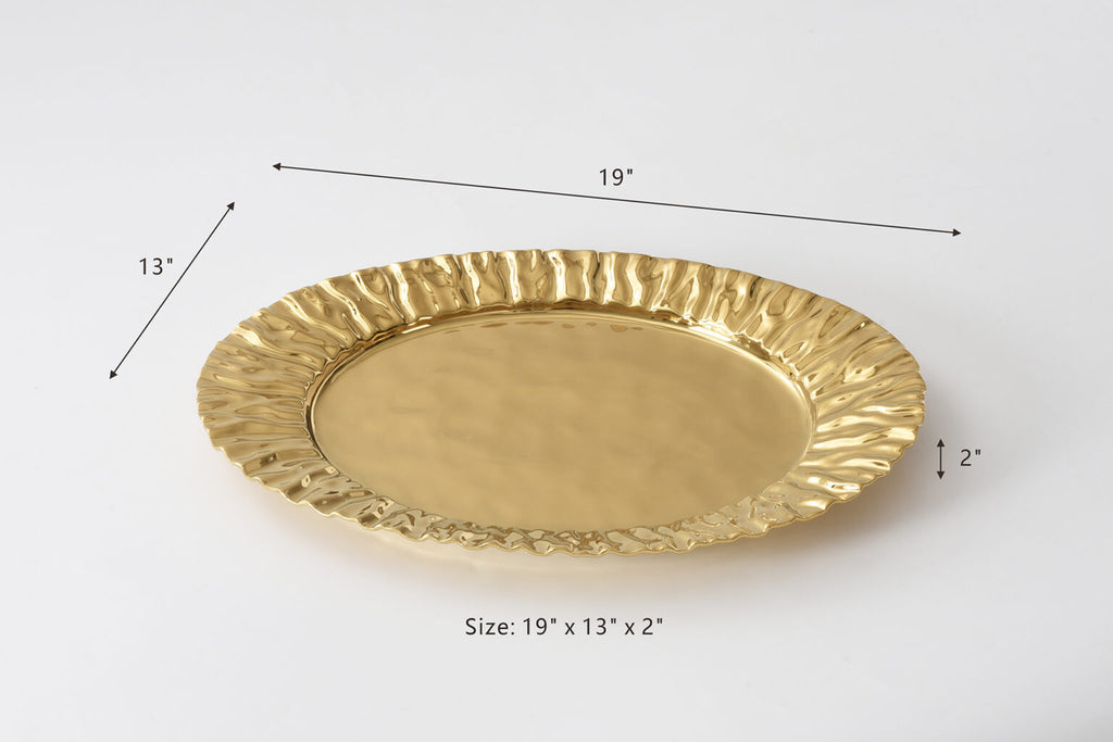 Pampa Bay "Ashley" Large Gold Platter