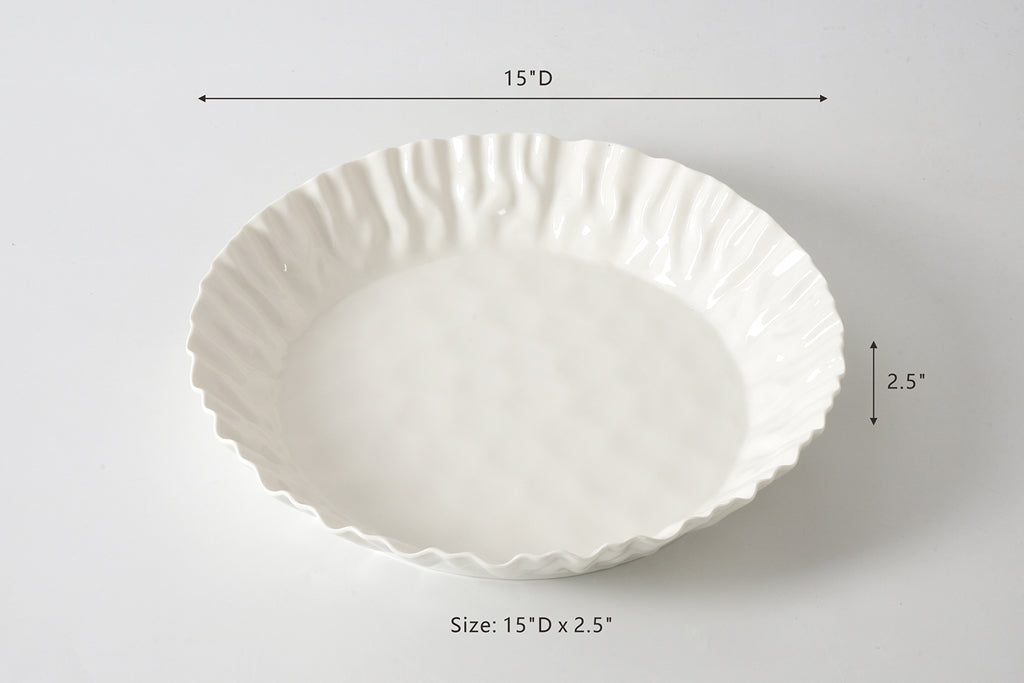 Pampa Bay "Ashley" Deep Round Server White