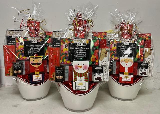 Corporate Gift Basket - A Taste of Color White Beverage Bin