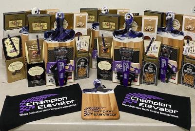 Custom logo charcuterie board with a corporate name displayed alongside a gourmet gift arrangement - personalized branded gift for new clients, thank you gifts and corporate holidays from a Long Island gift store serving NYC with nationwide delivery