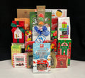 Colorful Indulgence Luxury Gourmet Gift Basket Gathering - premium chocolates, cookies, nuts, and truffles in vibrant multicolor packaging - perfect for all occasions - NYC delivery and nationwide shipping
