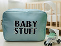 Personalized baby diaper bag pouch - monogrammed organizer for wipes, rattles, and pacifiers, perfect for baby shower gift, newborn gift, and new mom gift