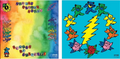 Grateful Dead-style tie-dye double-sided mahjong mat for game night, compatible with Corey Paige, Bespoke Mahjong, My Fair Mahjong and Oh My Mahjong tiles