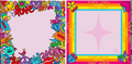 Colorful hippie tie-dye peace mahjong mat for game night, paired with Corey Paige, Bespoke Mahjong, My Fair Mahjong and Oh My Mahjong tiles