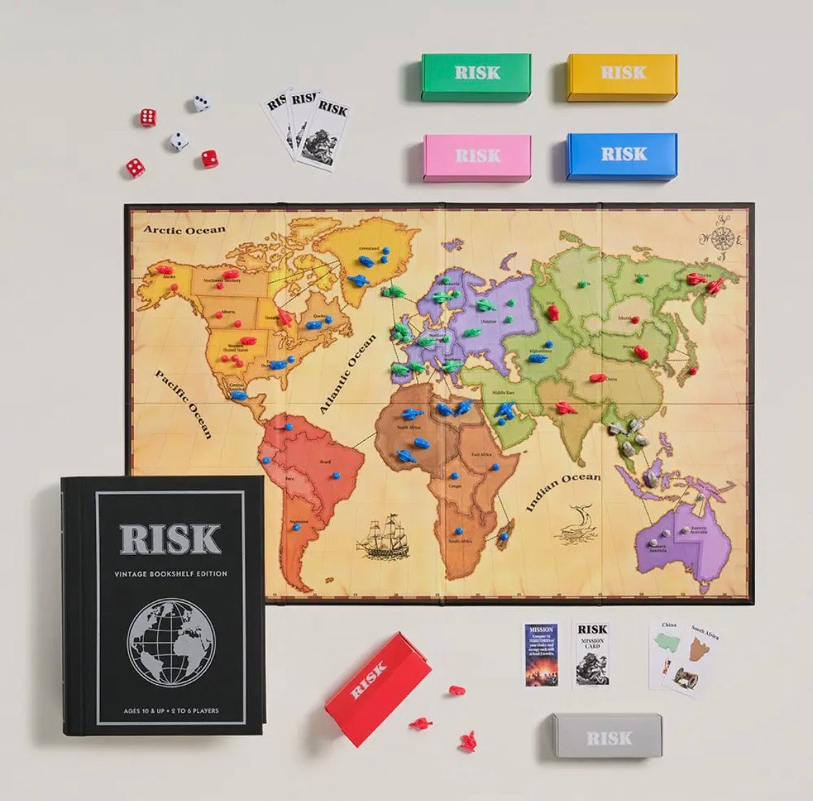 RISK Vintage Bookshelf Game