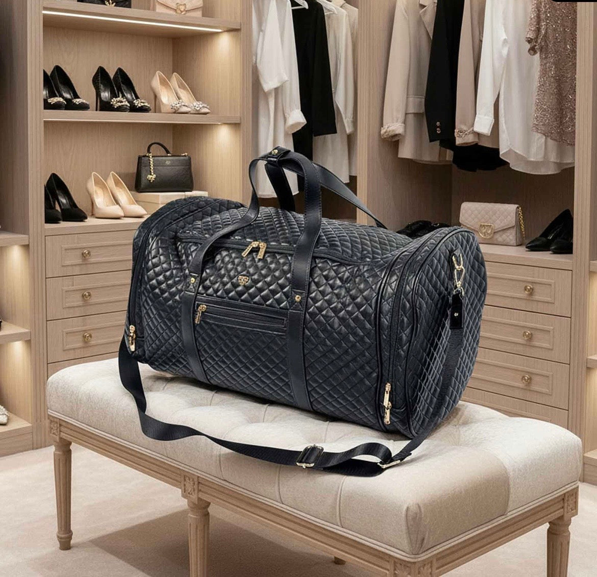 VIP Quilted Duffel w/ Packing Bags