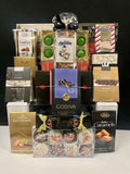 Midnight Plum Gourmet Luxe Gathering - premium Dubai chocolates, cookies, nuts, truffles, and gourmet treats in rich plum and deep purple luxury packaging - NYC delivery and nationwide shipping