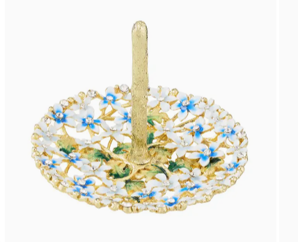 Olivia Riegel Daphne ring holder - gold pewter with European crystals - bride gift, bridal shower, engagement gift, wedding gift, Christmas gift for women - nationwide delivery