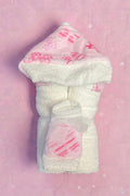 Hooded Towel White Butterfly
