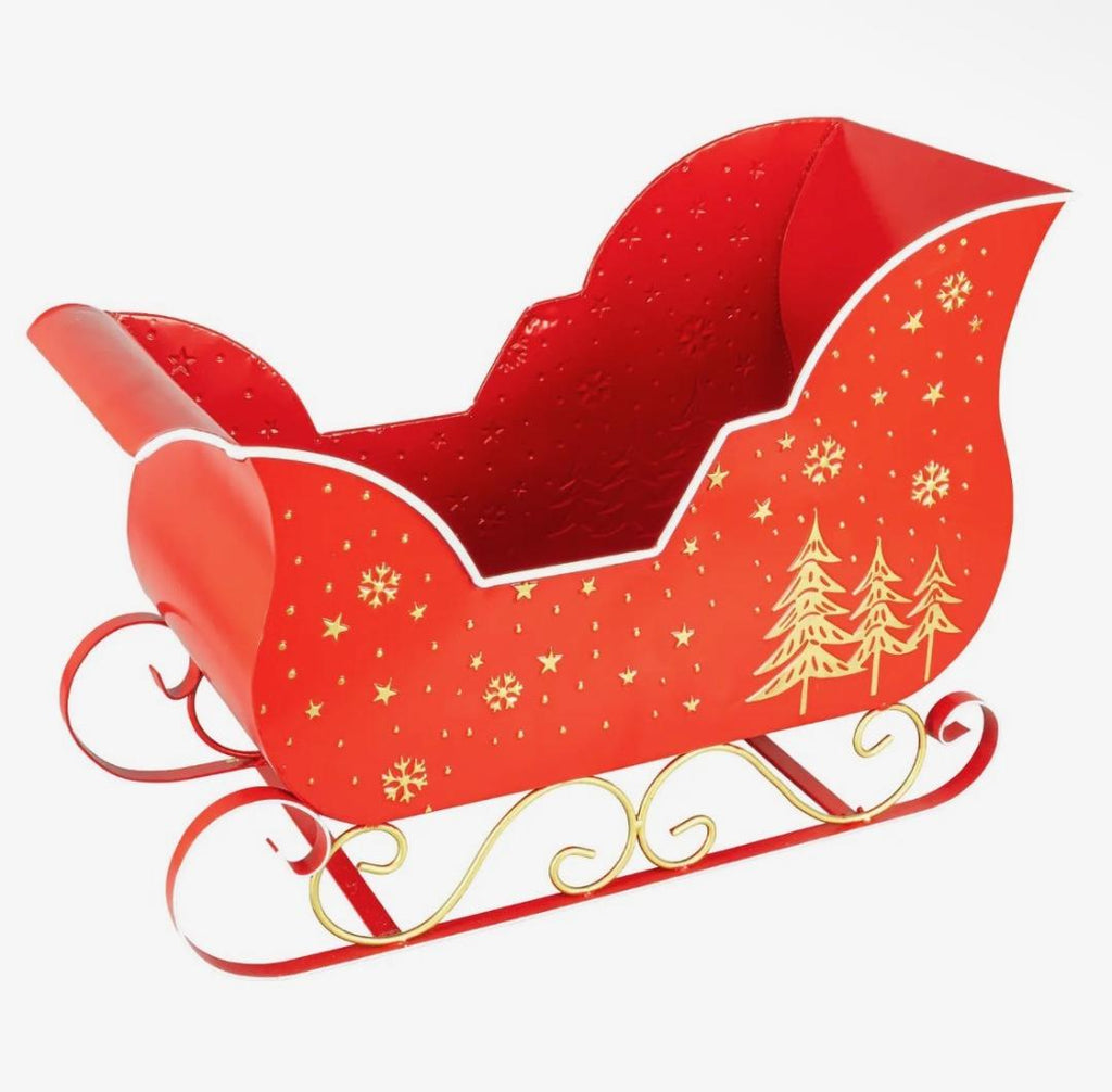Scarlet Sophisticate Holiday Sleigh Corporate Gift Basket