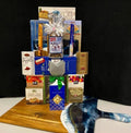 Sapphire Blue premium sweets gourmet charcuterie board - handcrafted acacia wood and resin keepsake board filled with chocolates, cookies, truffles, and caramels, delivered nationwide and to New York City NYC - perfect for corporate gifts, client appreciation, birthdays, housewarmings, and Christmas and Chanukah gifting