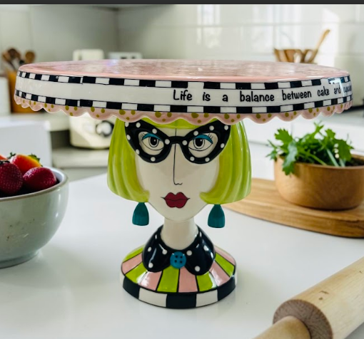 Fancy Lady Pedestal Cake Plate