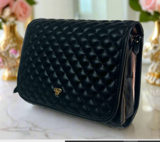 Quilted Hanging Toiletry Case