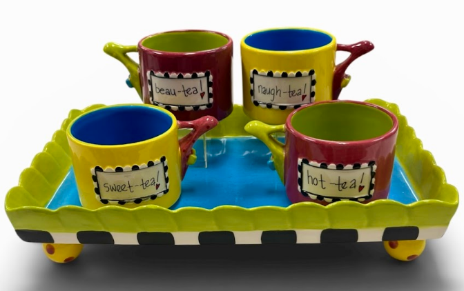 Fancy Lady Tea Set & Tray