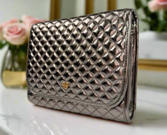 Quilted Hanging Toiletry Case