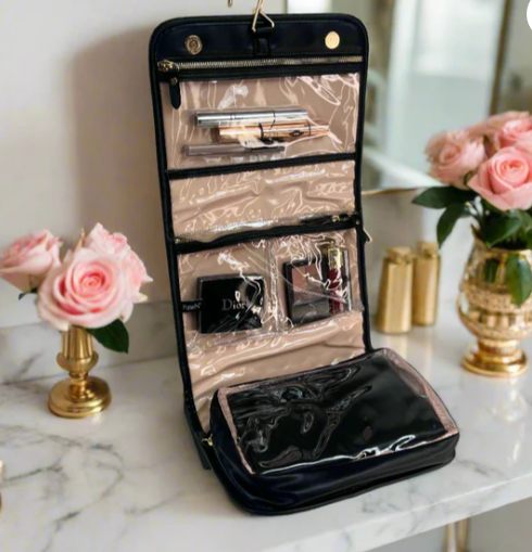 Quilted Hanging Toiletry Case