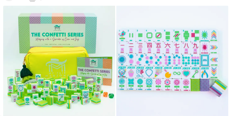 Crystal Confetti Mahjong Tile Set