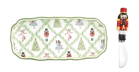 Lattice Nutcracker Everything Dish Set by Mud Pie