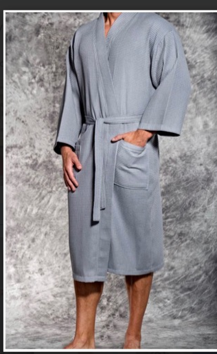 Waffle Kimono Robe for Men O/S