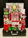Corporate Gift Basket - Black Faux Leather Trunk
