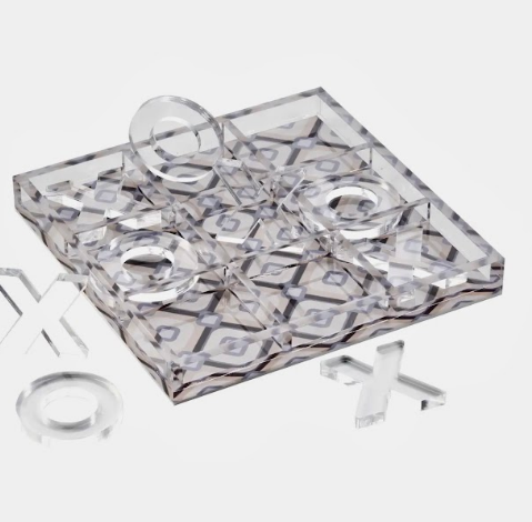 Acrylic tic-tac-toe set - unique housewarming birthday engagement Father's Day gift - NYC and nationwide delivery - The Pampered Professional