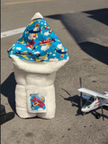 Airplane themed hooded baby towel - a high-flying bathtime gift for newborns and toddlers, delivered nationwide from New York