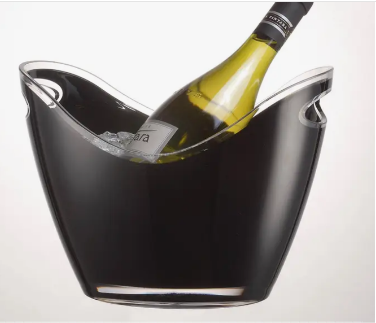 Corporate Gift Basket - Black Tie Acrylic Beverage Bin