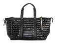Black Lemonbella Cassie puffer weekender duffel - convertible tote to duffel, travel gift for her, corporate gifts, nationwide delivery