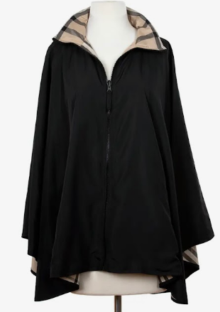Black Plaid Reversible Rainrap Poncho - Packable Corporate Gift for Women | Nationwide Delivery