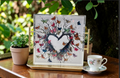 Butterflies and hearts acrylic vanity tray with gold handles - romantic NYC-inspired home decor gift for birthdays, bridal showers, and Mother's Day, nationwide delivery from The Pampered Professional