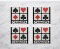 Canasta coasters with card suits; NYC corporate gifts, gifts for all occasions, nationwide delivery, Long Island gift store