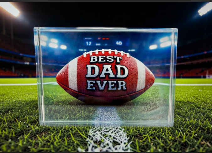 Football Crystal Paperweight Office Gift - luxury desk decor for football lovers, corporate and client gift, NYC gift shop nationwide delivery | The Pampered Professional