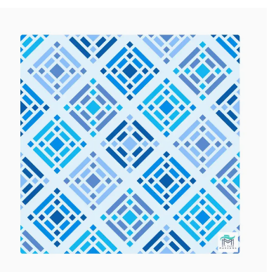 Non-Slip Mahjong Tile Mat - Brightside Blue