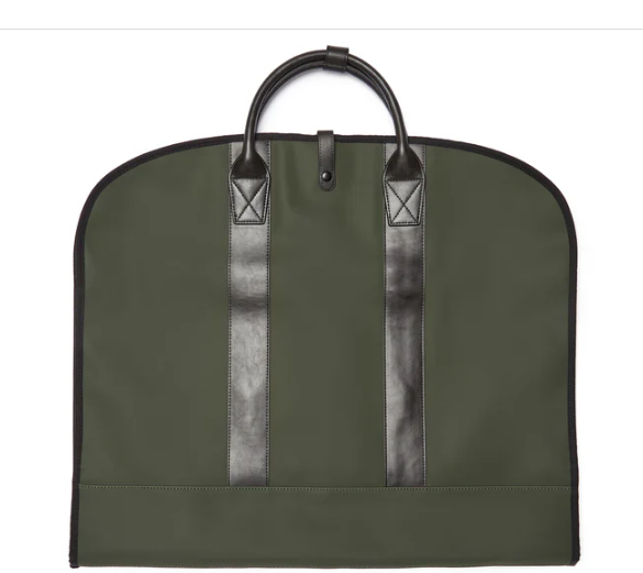 Hudson Garment Bag in Hunter Green - monogrammed travel garment bag for suits and dress shirts, premium corporate gift for him, nationwide delivery from New York City and Long Island gift store