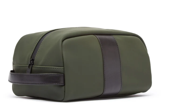 Hudson Toiletry Bag in Hunter Green - water-resistant travel toiletry case, premium monogrammed gift for him, nationwide delivery from New York City and Long Island gift store