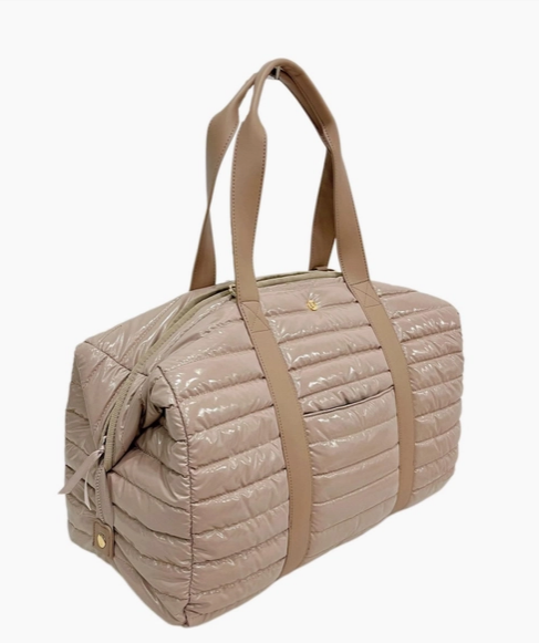 Lemonbella Weekender Puffer Duffel Bag Fawn