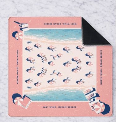 Beach Umbrella Non-Slip Mahjong Tile Mat - 33x33 portable mahjong mat for travel and poolside play, nationwide delivery | The Pampered Professional