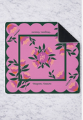Non-Slip Mahjong Tile Mat - Pink Floral