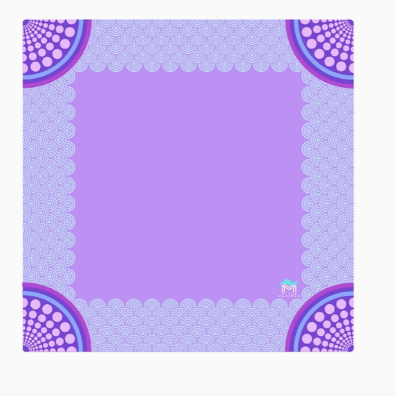 Non-slip mahjong mat gift - 33x33 Purple Confetti mahjong accessory for birthdays, Mother's Day, bridal showers, and holidays, from The Pampered Professional NYC