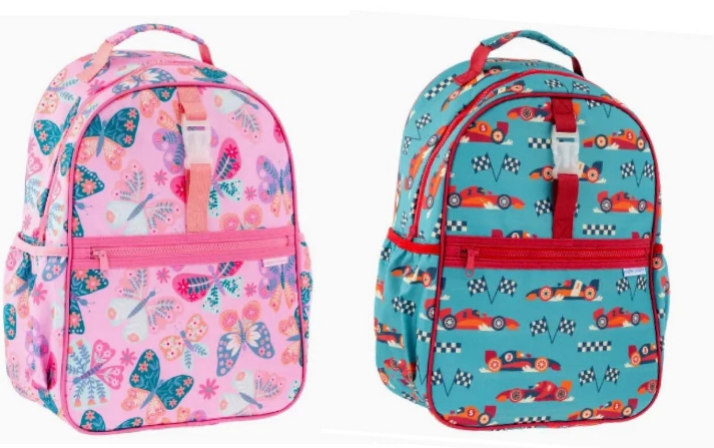 Stephen Joseph Classic All Over Print Kids School Backpack - Race Car and Butterfly designs - back to school backpack for kids, nationwide delivery, NYC gift store