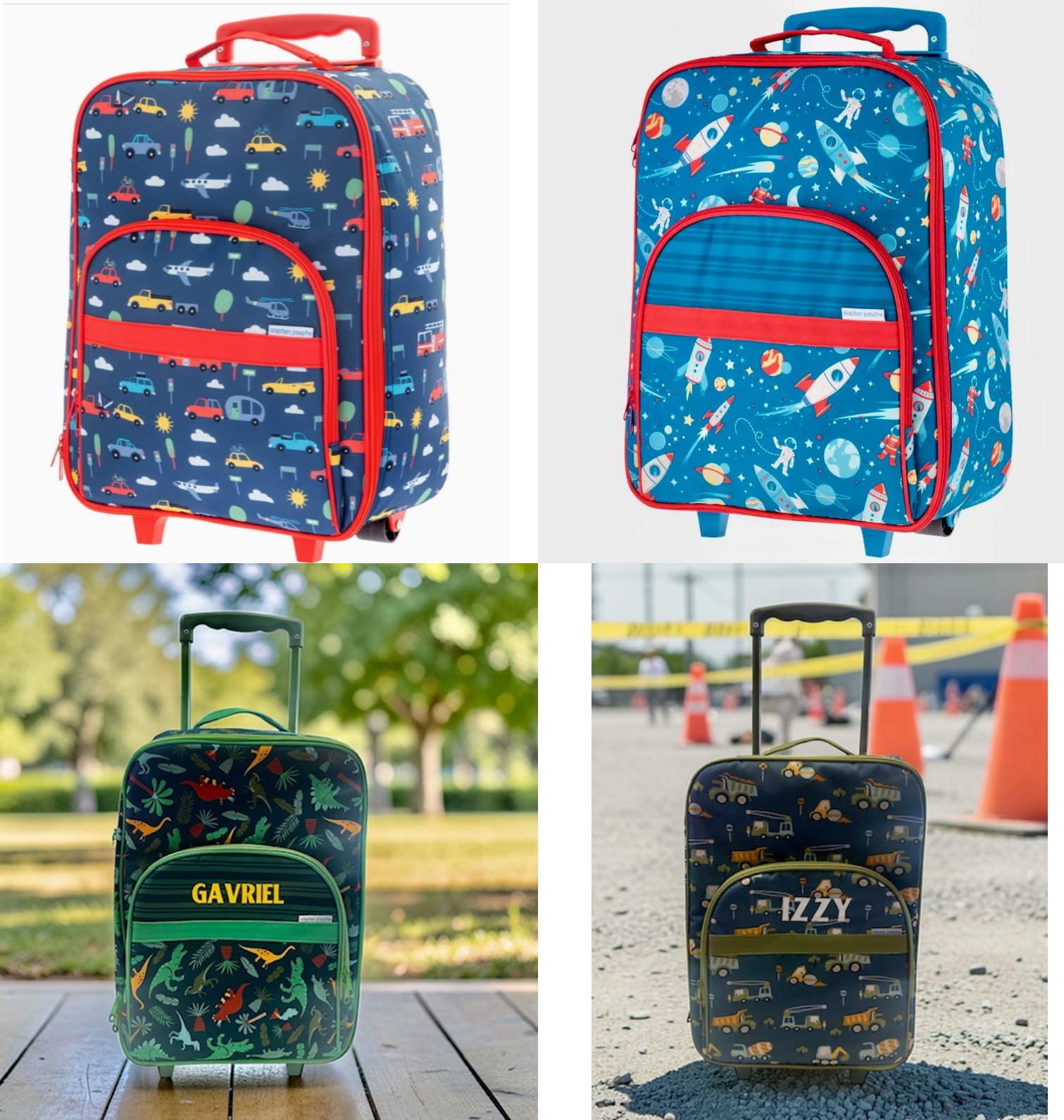 Kids Rolling Luggage for Boys - Stephen Joseph All Over Print