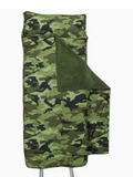 Personalized green camouflage kids nap mat with built-in pillow and blanket - custom name gift for kids, preschool & daycare - nationwide delivery from The Pampered Professional, Long Island NY